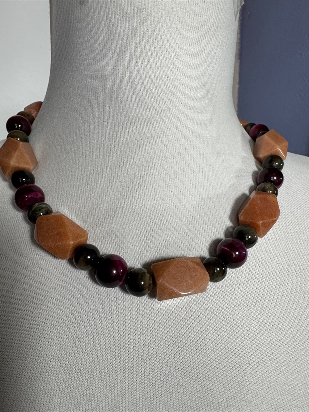 Beaded Multi-Color Statement Necklace